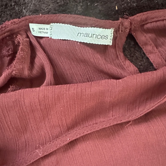 Maurices Dusty Rose Embroidered Blouse - Picture 2 of 2
